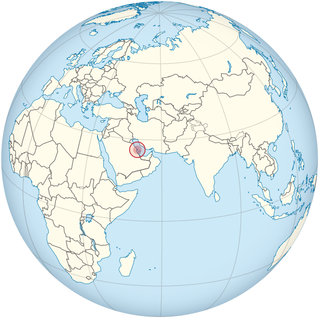 Geografisk plassering av Bahrain