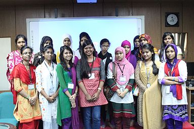 Women participants at a workshop.