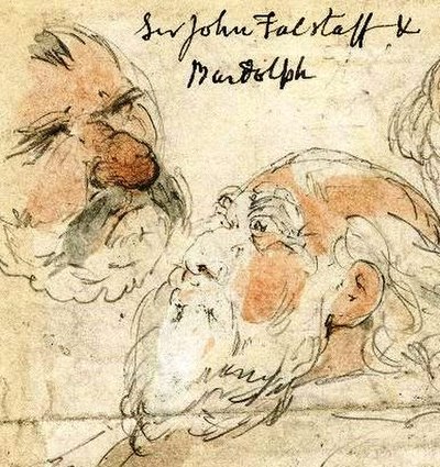 Sir John Falstaff and Bardolph by George Cruikshank