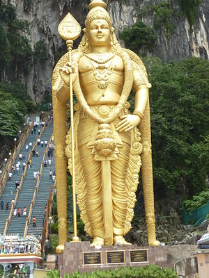 Lord Murugan Statue, Batu Caves, Malaysia, 140 feet (42.7 m).
