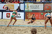 Deutsch: Beachhandball Europameisterschaften 2019 (Beach handball Euro); Tag 6: 7. Juli 2019 – Frauenfinale, Dänemark-Ungarn 2:0 (18:12, 23:22) English: Beach handball Euro; Day 6: 7 July 2019 – Women's Final – Denmark-Hungary 2:0 (18:12, 23:22)