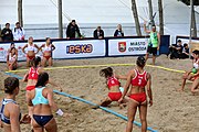 Deutsch: Beachhandball Europameisterschaften 2019 (Beach handball Euro); Tag 2: 3. Juli 2019 – Frauen, Vorrunde Gruppe A, Türkei-Norwegen 0:2 (17:22, 12:20) English: Beach handball Euro; Day 2: 3 July 2019 – Women Preliminary Round Group A – Turkey-Norway 0:2 (17:22, 12:20)