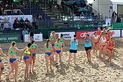 Deutsch: Beachhandball Europameisterschaften 2019 (Beach handball Euro); Tag 4: 5. Juli 2019 – Frauen, Viertelfinale, Kroatien-Ukraine 2:0 (21:20, 21:18) English: Beach handball Euro; Day 4: 5 July 2019 – Quarter Final Women – Croatia-Ukraine 2:0 (21:20, 21:18)