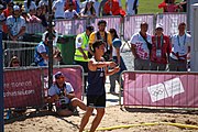 Deutsch: Beachhandball bei den Olympischen Jugendspielen 2018; Tag 4, 10. Oktober 2018; Jungs, Vorrunde, Gruppe B - Italien-Argentinien 1:2 English: Beach handball at the 2018 Summer Youth Olympics at 10 October 2018 – Boys Preliminary Round Group B‎ – Italy-Argentina 1:2