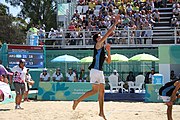 Deutsch: Beachvolleyball bei den Olympischen Jugendspielen 2018; Tag 11, 17. Oktober 2018; Jungen, Spiel um Platz 3 – Argentinien-Ungarn 2:0 (21–15/21–15) English: Beach volleyball at the 2018 Summer Youth Olympics at 17 October 2018 – Bronze Medal Match – Argentina-Hungary 2:0 (21–15/21–15)