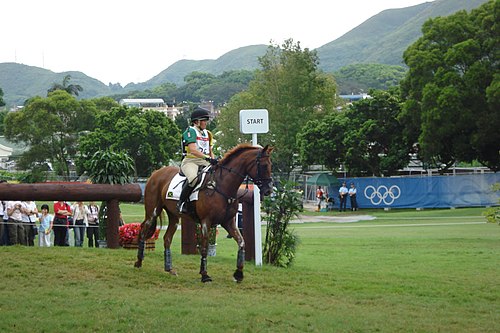 Samantha Albert and Before I Do It during the cross-country phase of their event in Hong Kong