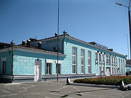 Järnvägsstationen i Belogorsk.