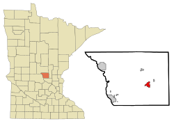 Location of Foley, Minnesota