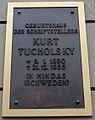 English: Memorial plaque at his birthplace in Berlin-Moabit Deutsch: Gedenktafel an seinem Geburtshaus in Berlin-Moabit (Lübecker Straße 13)