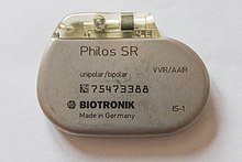 Single-chamber VVIR/AAIR pacemaker Biotronik Philos SR Single-chamber cardiac pacemaker 29.01.21 JM.jpg