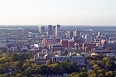 Birmingham's skyline from it's highest point.jpg