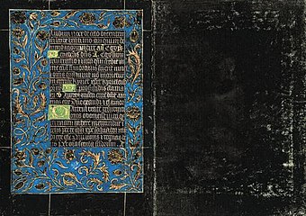 Office of the Dead, 15th century, Black Hours, Morgan MS 493 Black Hours, Morgan Library Fols. 121v-122r.jpg