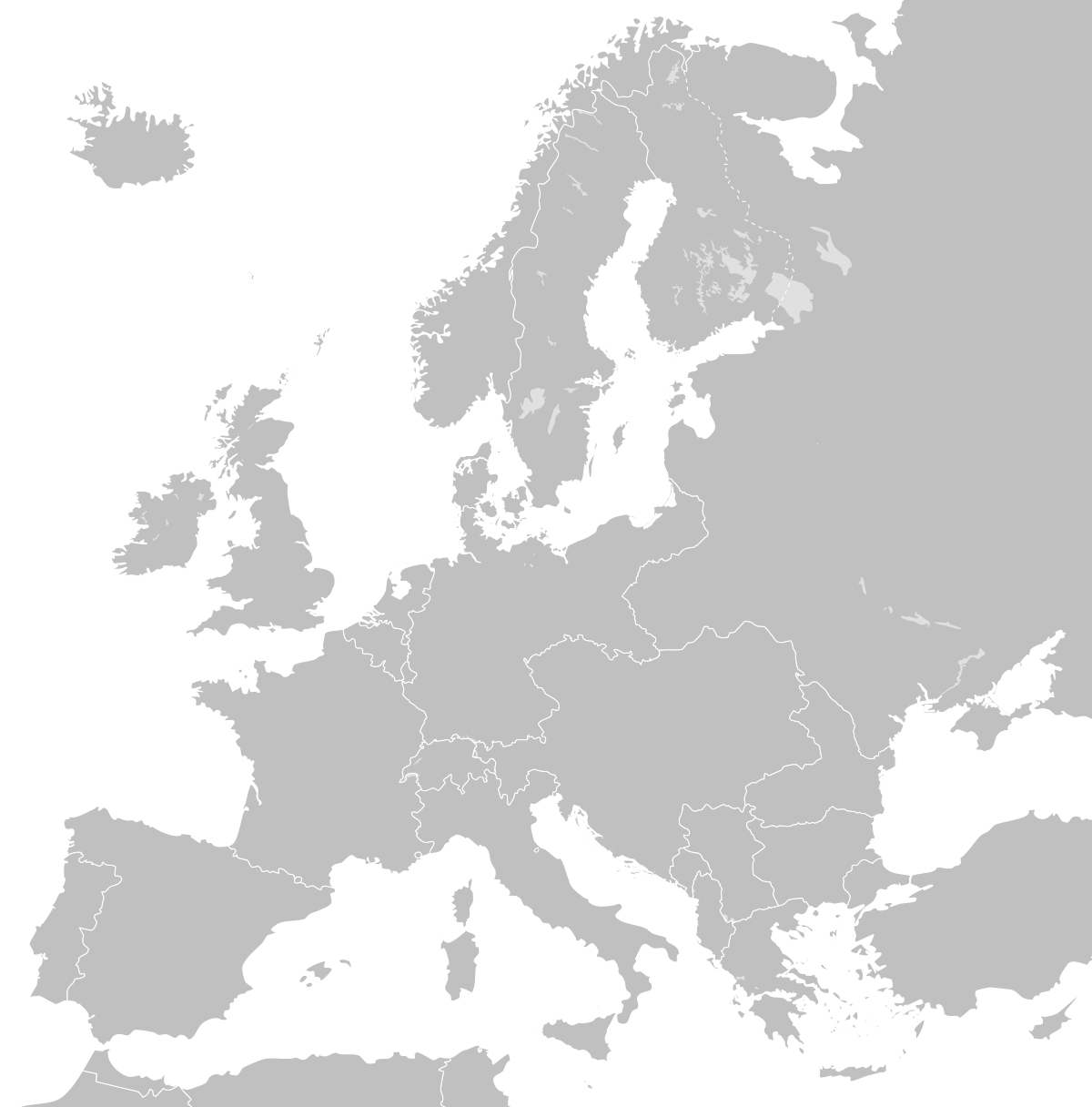 blank map of europe before world war 1