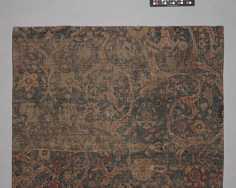 File:Blue-ground Carpet Fragment with Scrolling Floral Vines MET DP168704.jpg