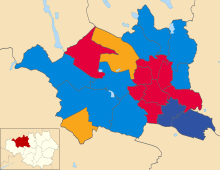 Result of the council election when these seats were last contested in 2018