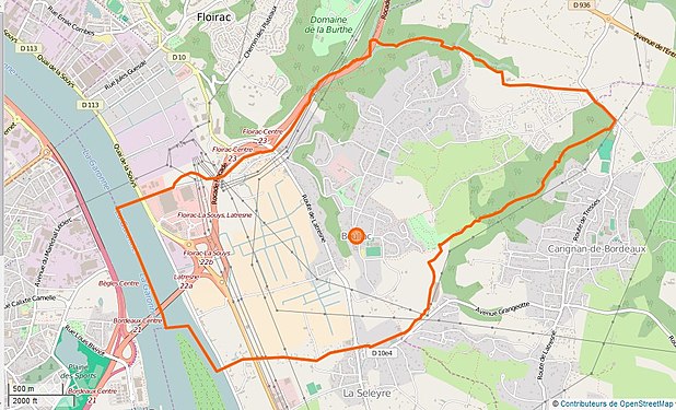 Limites de la commune sur OpenStreetMap