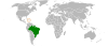 Location map for Brazil and Haiti.