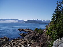 Blick von Bunsby Island auf Brooks Peninsula