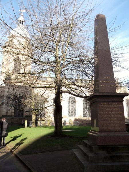 File:Burnaby Memorial, St Philip's Cathedral Gardens, Birmingham - geograph.org.uk - 3814473.jpg