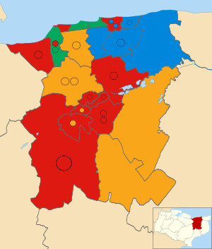 Canterbury UK ward map 2023.svg