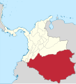 Le Territoire National du Caquetá en 1855.