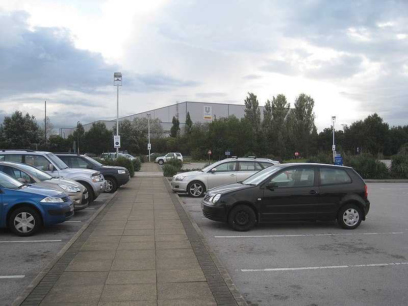 File:Carpark and warehouses - geograph.org.uk - 3155999.jpg