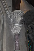 Winged ox on a corbel in the interior