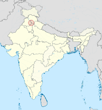 Çandigarh'in Hindistan'da konumu