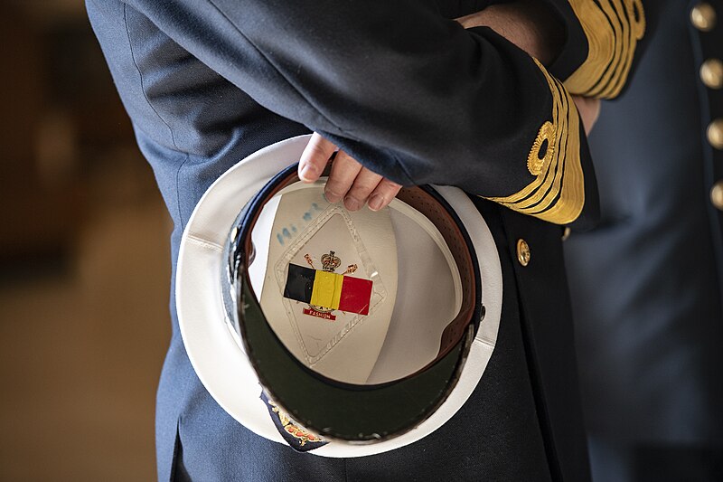 File:Chief of Defence for Belgium Admiral Michel Hofman participates in a Public Wreath-Laying Ceremony at the Tomb of the Unknown Soldier in Arlington National Cemetery on April 5, 2023 - 10.jpg