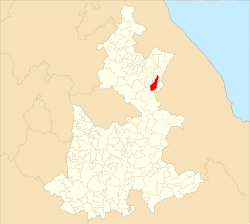 Location of the——municipality in Puebla