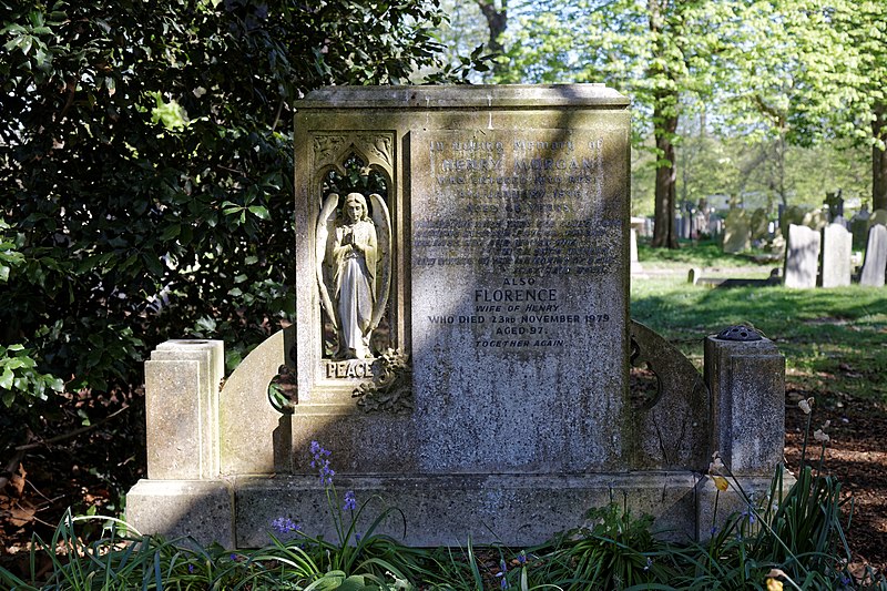 File:City of London Cemetery and Crematorium ~ Henry Morgan; Florence Morgan grave monument.jpg