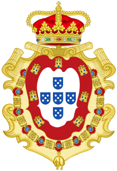 Coat of Arms of José of Portugal, Prince of Brazil and Duke of Braganza (Order of the Golden Fleece).svg