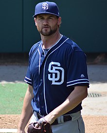 Brewer with the San Diego Padres in 2018 ColtenBrewer.jpg