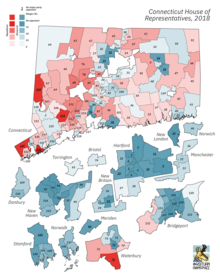 2018 Connecticut House of Representatives elections Connecticut State House 2018.png