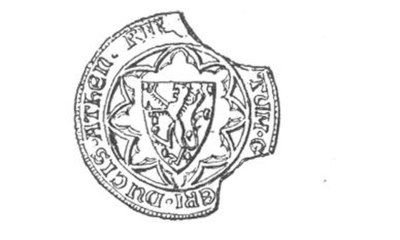 Seal of Walter, with his title of "Duke of Athens"