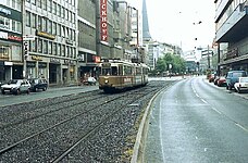 GT8 zwischen Kampstraße und Reinoldikirche