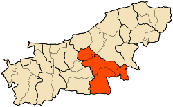 Karte der Provinz Boumerdès mit dem Isser District