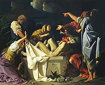 巴尔托洛梅奥·斯凯多尼（英语：Bartolomeo Schedoni）的《将耶稣从十字架放下（意大利语：Deposizione di Cristo nel sepolcro (Schedoni)）》，228 × 283cm，约作于1613－1614年，1806年始藏。[34]