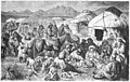 Die Gartenlaube (1877) b 685.jpg Ein Jurtenlager in der kirgisischen Steppe. Nach Vorlagen von Brehm auf Holz gezeichnet von G. Mützel (S)