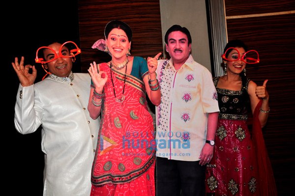 Joshi with his co-star Disha Vakani in success bash for completion of 1000 episodes of TMKOC