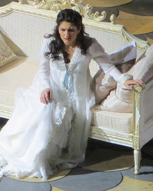 Dinara Alieva as Violetta in the opera La Traviata at the Bolshoi Theatre in 2013