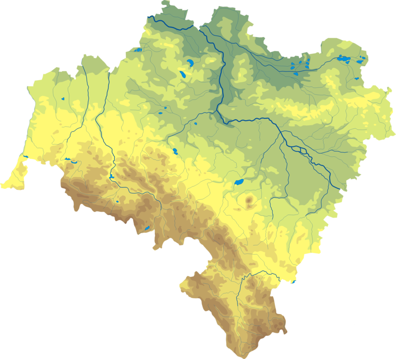 Карта рельефа польши