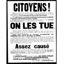 Affiche de la campagne électorale pour l'élection législative du 20 août 1893 d'Albert Caperon, dit « Captain Cap ». Alphonse Allais faisait partie de la liste électorale.