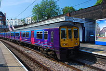 First Capital Connect train with a southbound Thameslink service. FCC319372-KentishTown-20080513.JPG