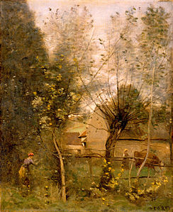 Jean-Baptiste-Camille Corot, Scène de ferme, 1865-1868