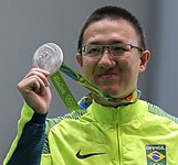 Felipe Almeida Wu mit seiner Silbermedaille 2016