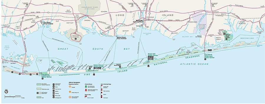 Map showing Patchogue Bay and Fire Island Ferry service. Fire-island-map.jpg