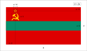 Lembar konstruksi bendera Transnistria