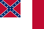 Flag of the Confederate States of America (de facto independent 1861–1865, third of three versions)