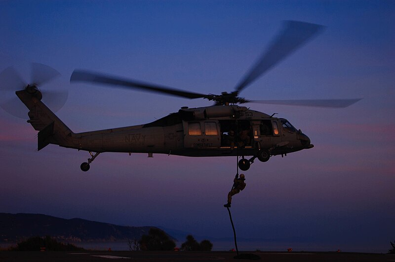 File:Flickr - Official U.S. Navy Imagery - A helicopter conducts twilight helicopter rope suspension training..jpg